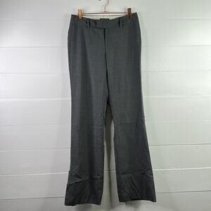 BANANA REPUBLIC Gray White Pinstripe Wool Dress Pants Stretchy Size 0